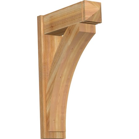 Ekena Millwork Thorton Arts & Crafts Rough Sawn Outlooker, Western Red Cedar, 8"W x 26"D x 38"H OUT08X26X38THR03RWR